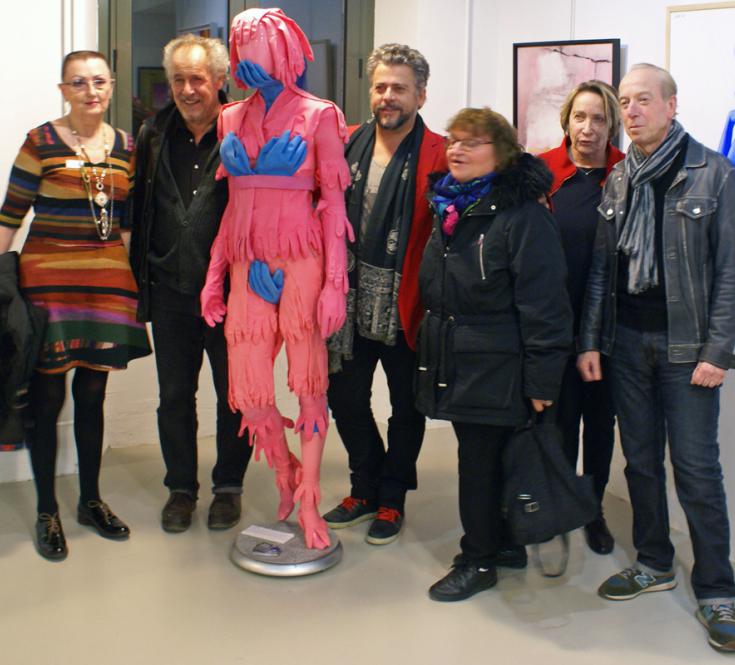"Ma Vie en Rose" réalisé pour le Salon des Artistes Méridionaux sur le thème "La Vie en Rose"