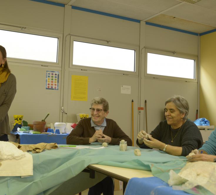 Yo-Yo Gonthier, Les Vivants 2, ateliers avec L'EVS La Parenthèse à Lafitte Vigordanne