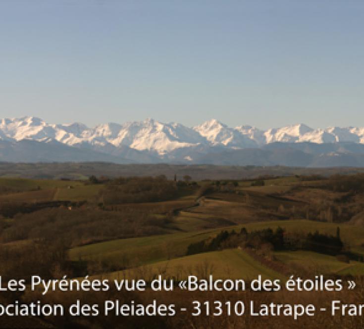 Chaîne des Pyrénées depuis le Balcon des Etoiles