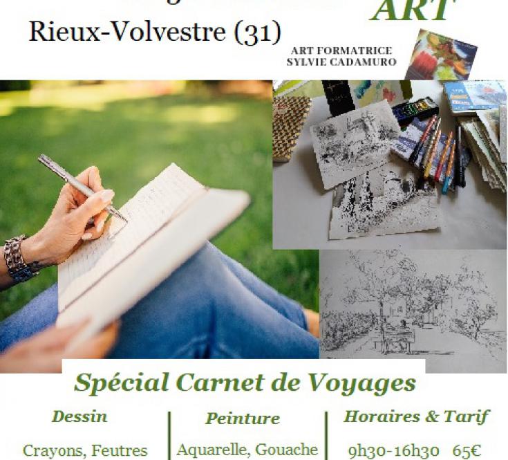 Stage Dessin le Carnet de Voyages:Art Vacances pour l'Art Rentrée détente.